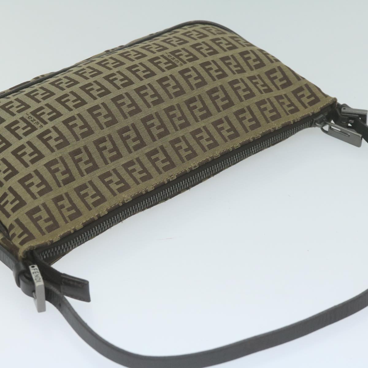 FENDI Zucchino Canvas Accessory Pouch Beige yk10544