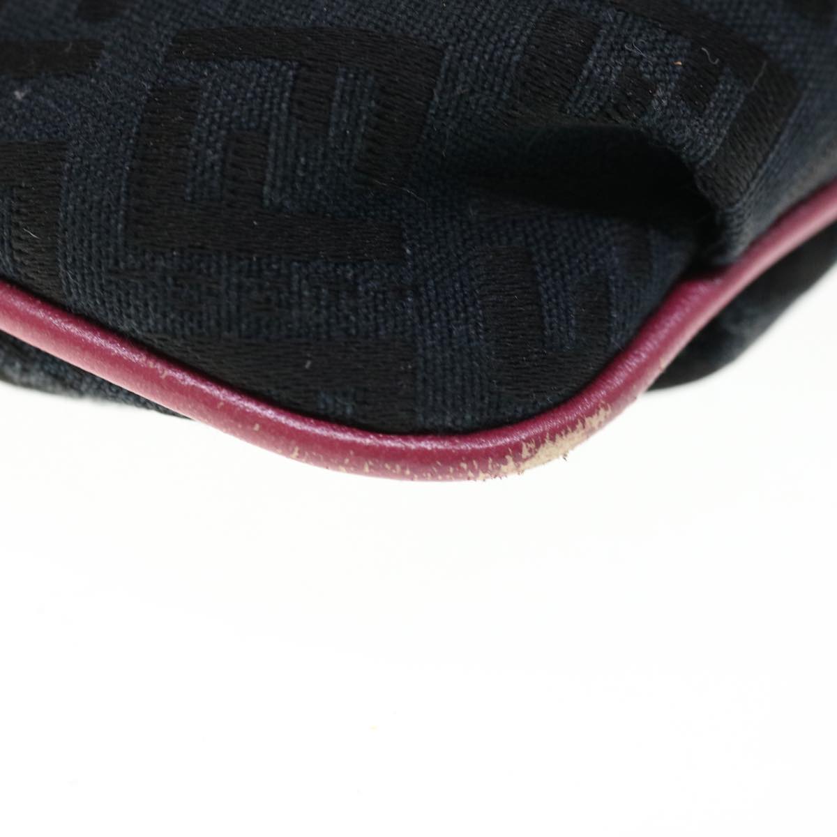 FENDI Zucchino Canvas Pouch Black Pink yk10551