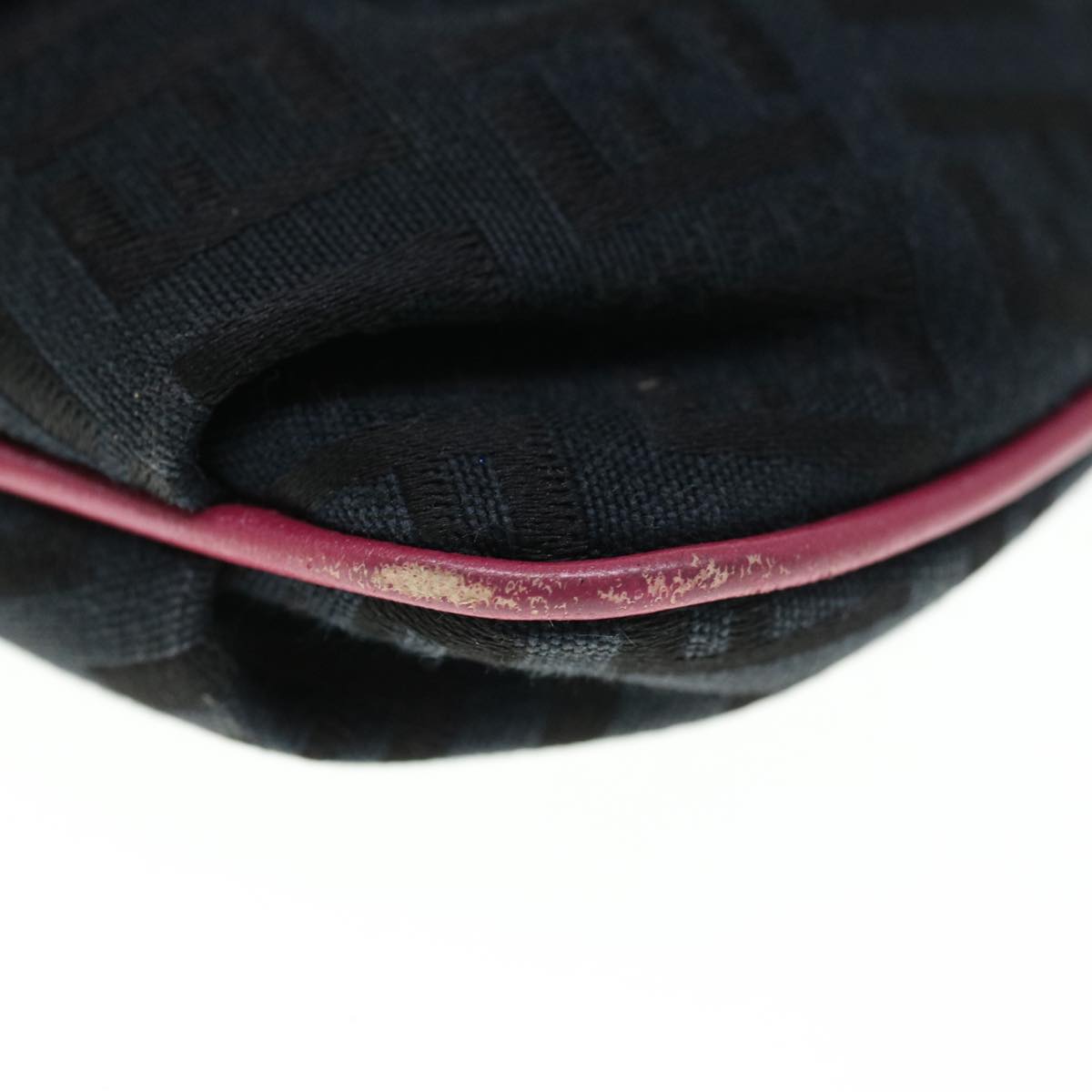 FENDI Zucchino Canvas Pouch Black Pink yk10551