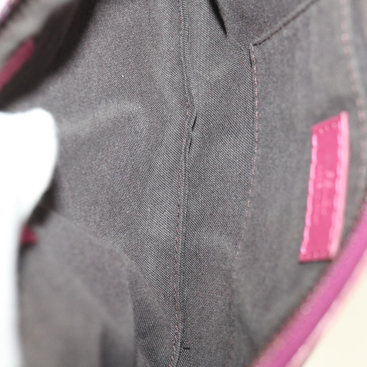FENDI Zucchino Canvas Pouch Black Pink yk10551