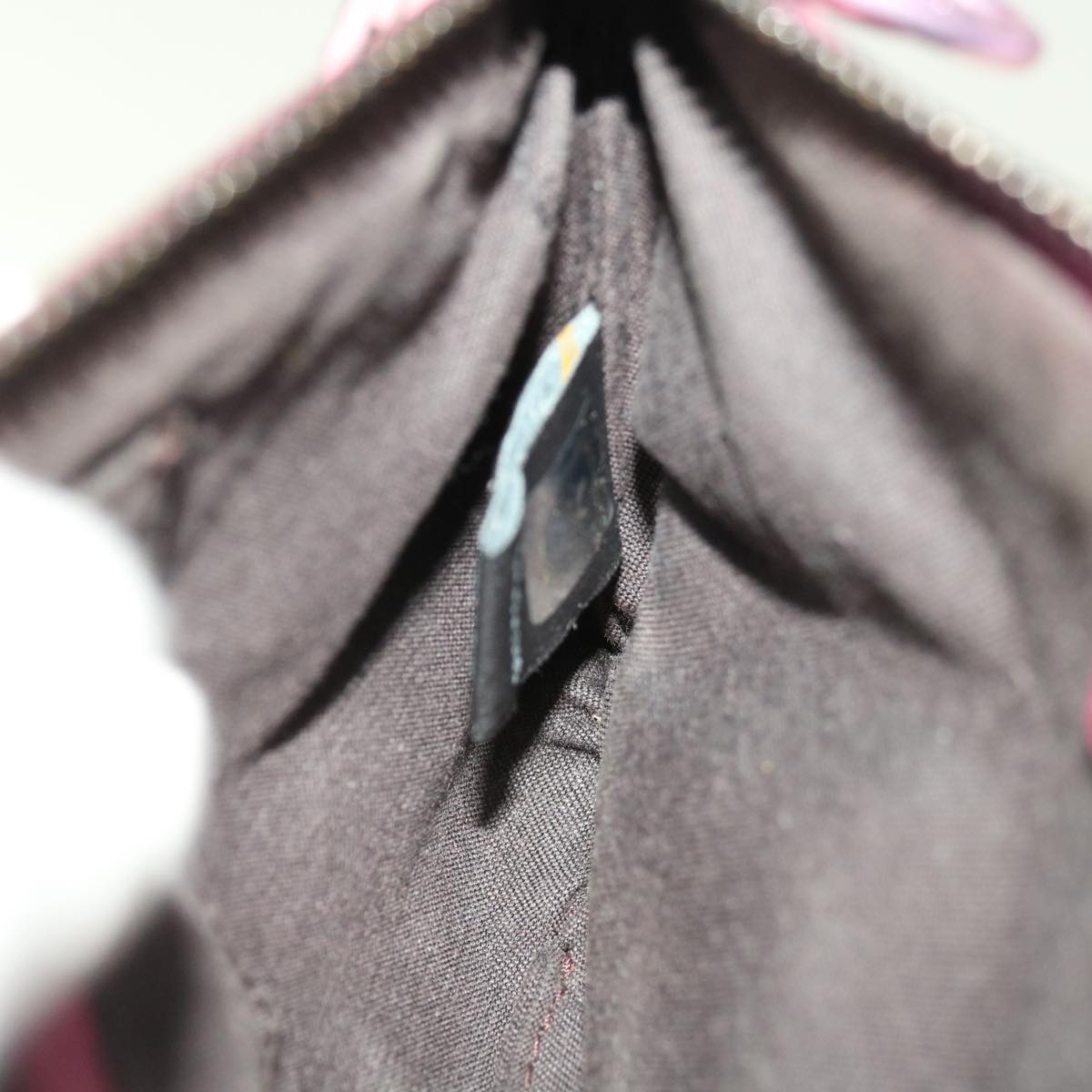 FENDI Zucchino Canvas Pouch Black Pink yk10551