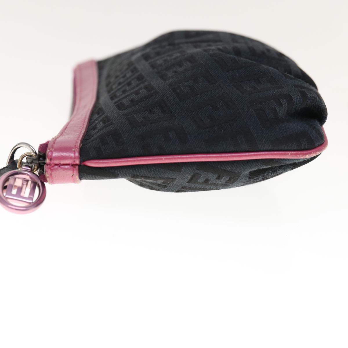 FENDI Zucchino Canvas Pouch Black Pink yk10551