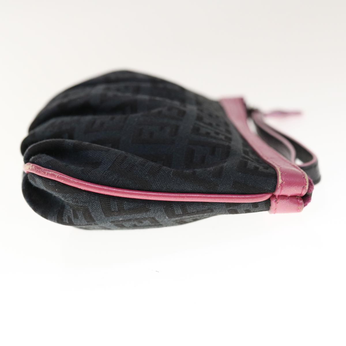 FENDI Zucchino Canvas Pouch Black Pink yk10551