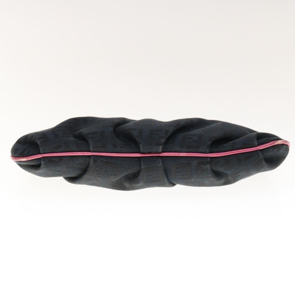 FENDI Zucchino Canvas Pouch Black Pink yk10551