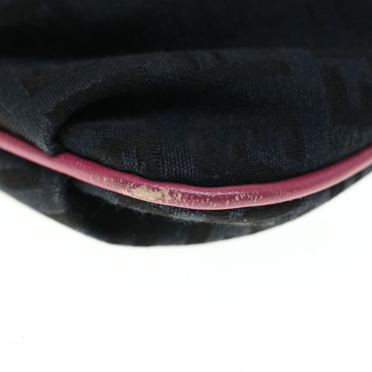 FENDI Zucchino Canvas Pouch Black Pink yk10551