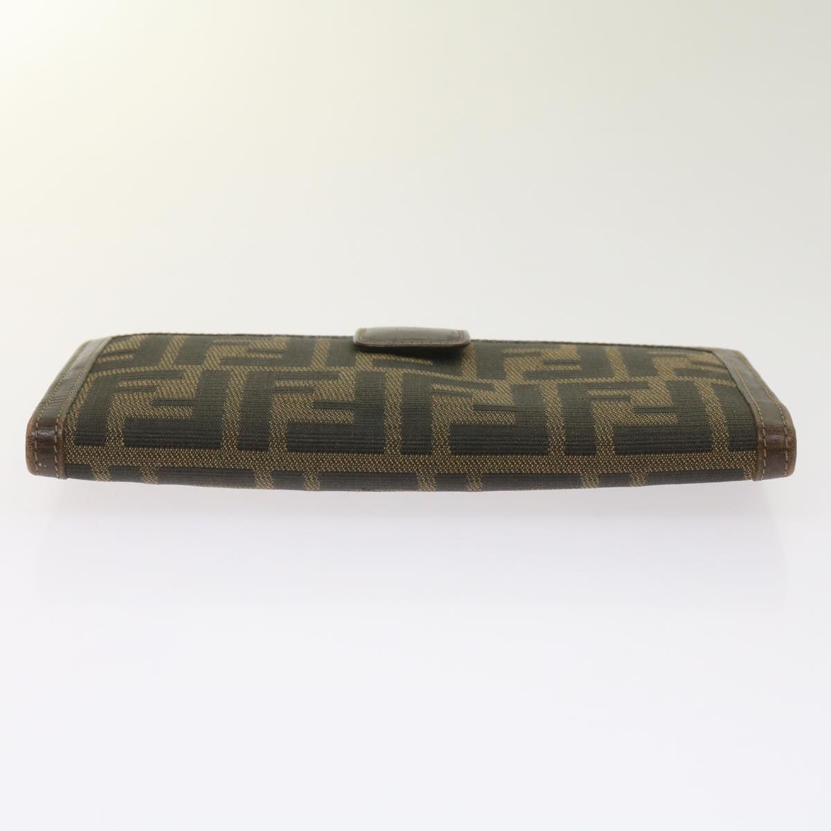 FENDI Zucca Canvas Long Wallet Black Brown yk10582
