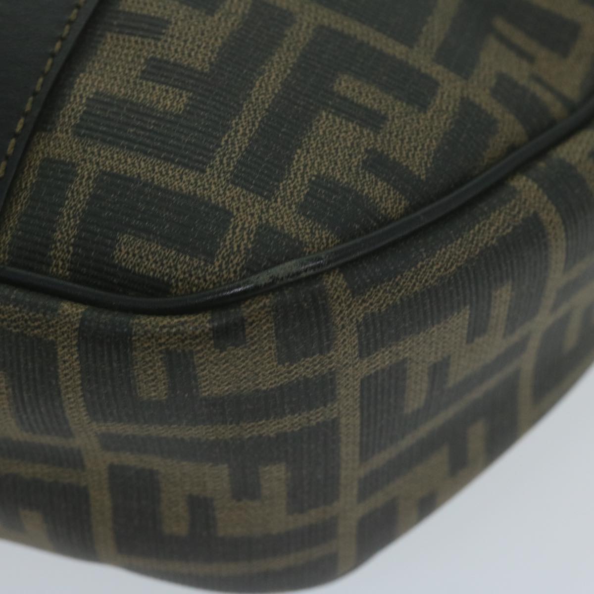 FENDI Zucca Canvas Hand Bag Black Brown yk10606