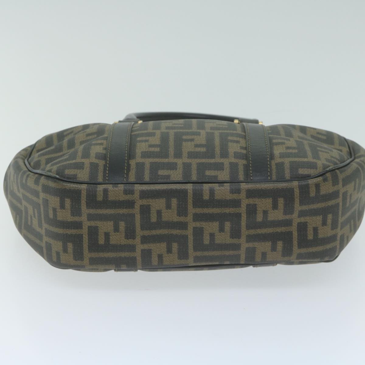 FENDI Zucca Canvas Hand Bag Black Brown yk10606