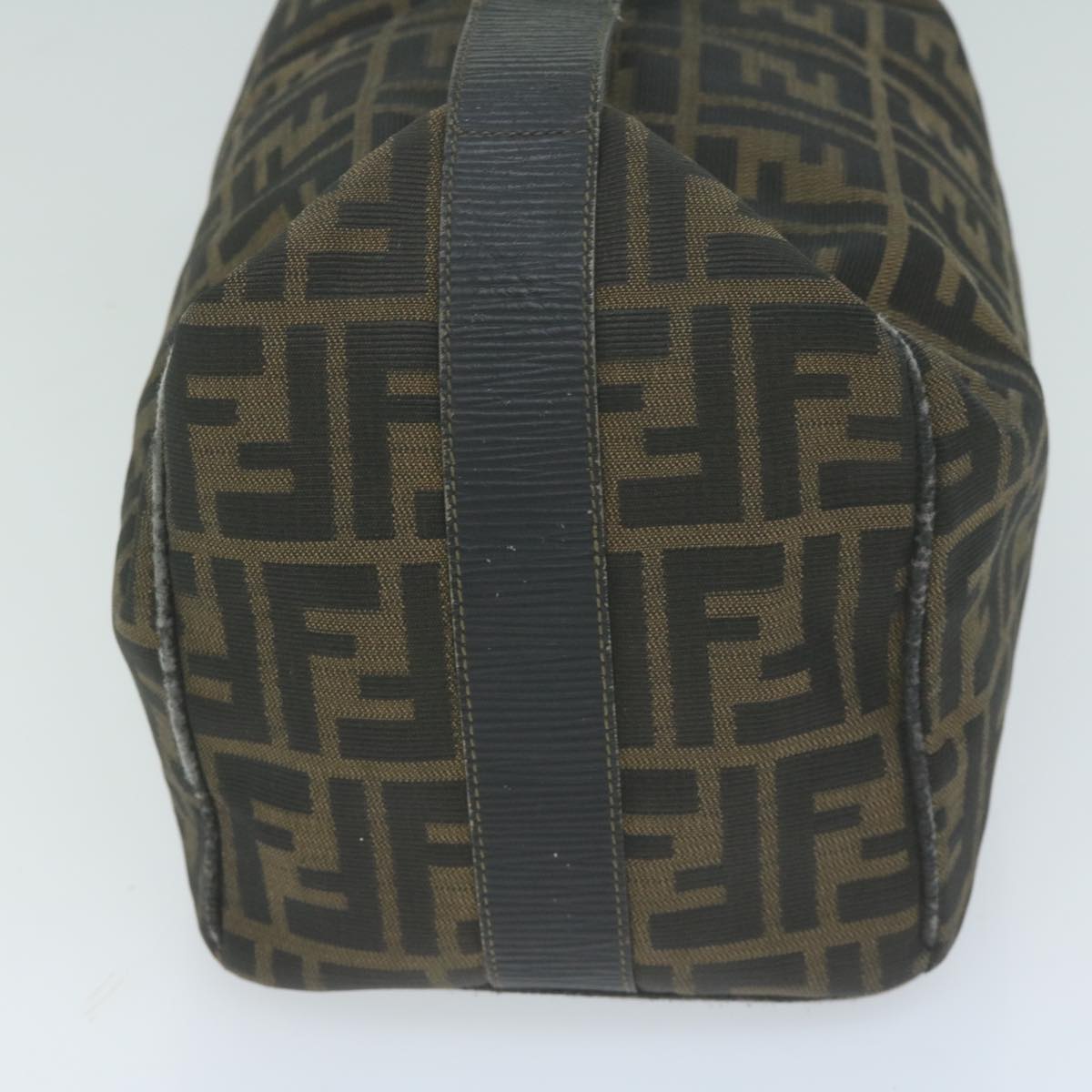FENDI Zucca Canvas Hand Bag Black Brown yk10697