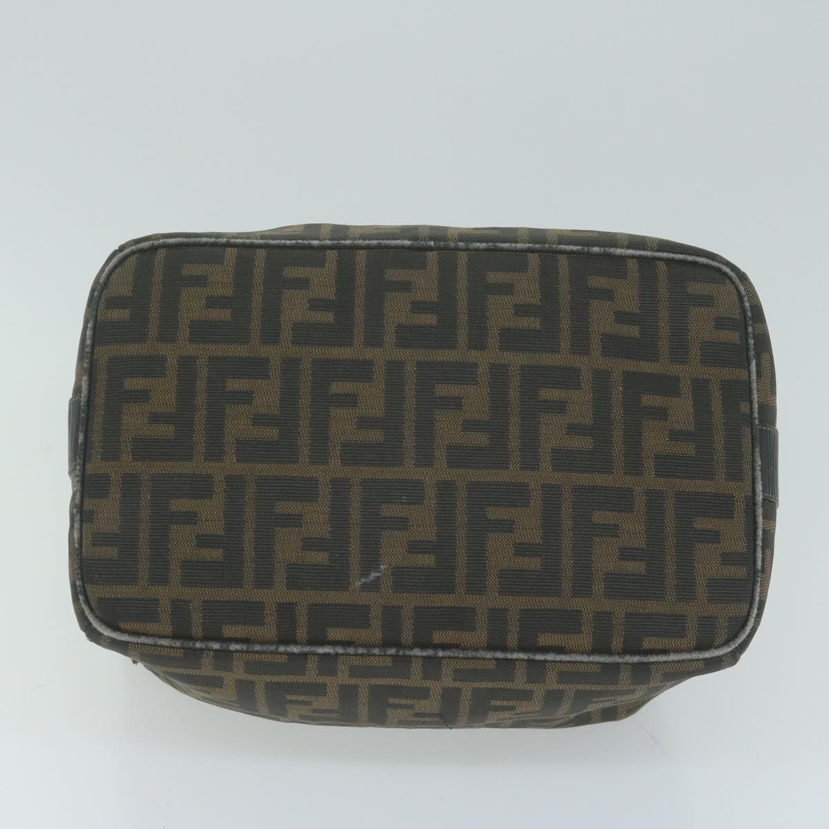 FENDI Zucca Canvas Hand Bag Black Brown yk10697