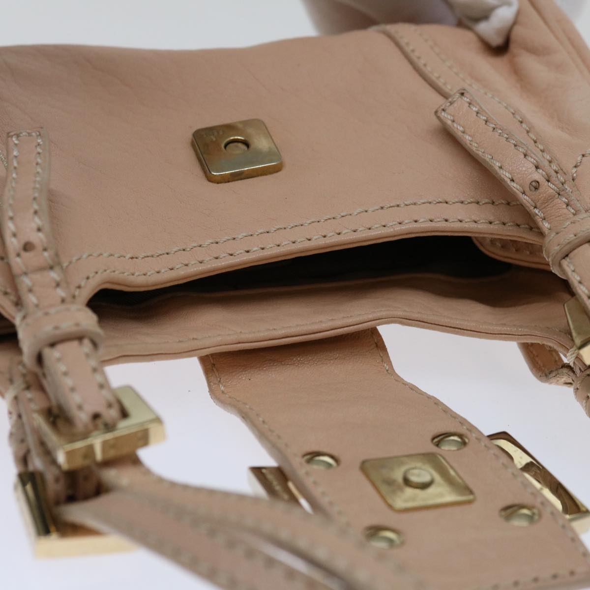 FENDI Hand Bag Leather Pink yk10711