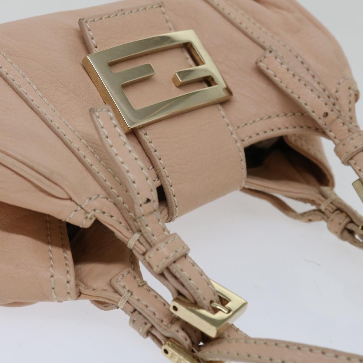 FENDI Hand Bag Leather Pink yk10711