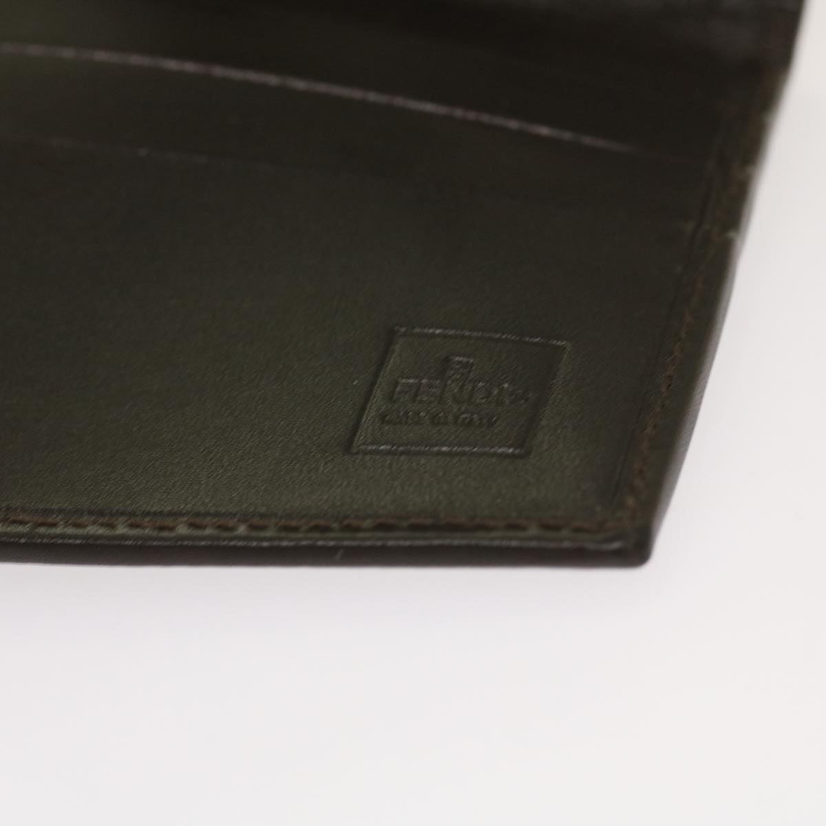 FENDI Zucca Canvas Long Wallet Black Brown yk10736