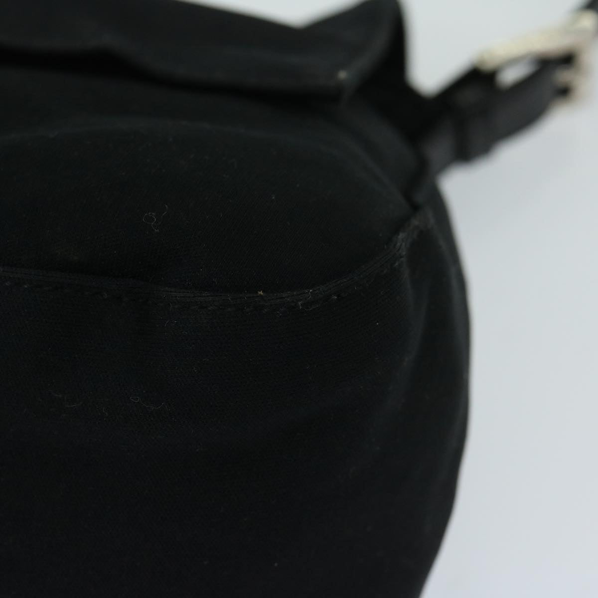 FENDI Mamma Baguette Shoulder Bag Nylon Black yk10749
