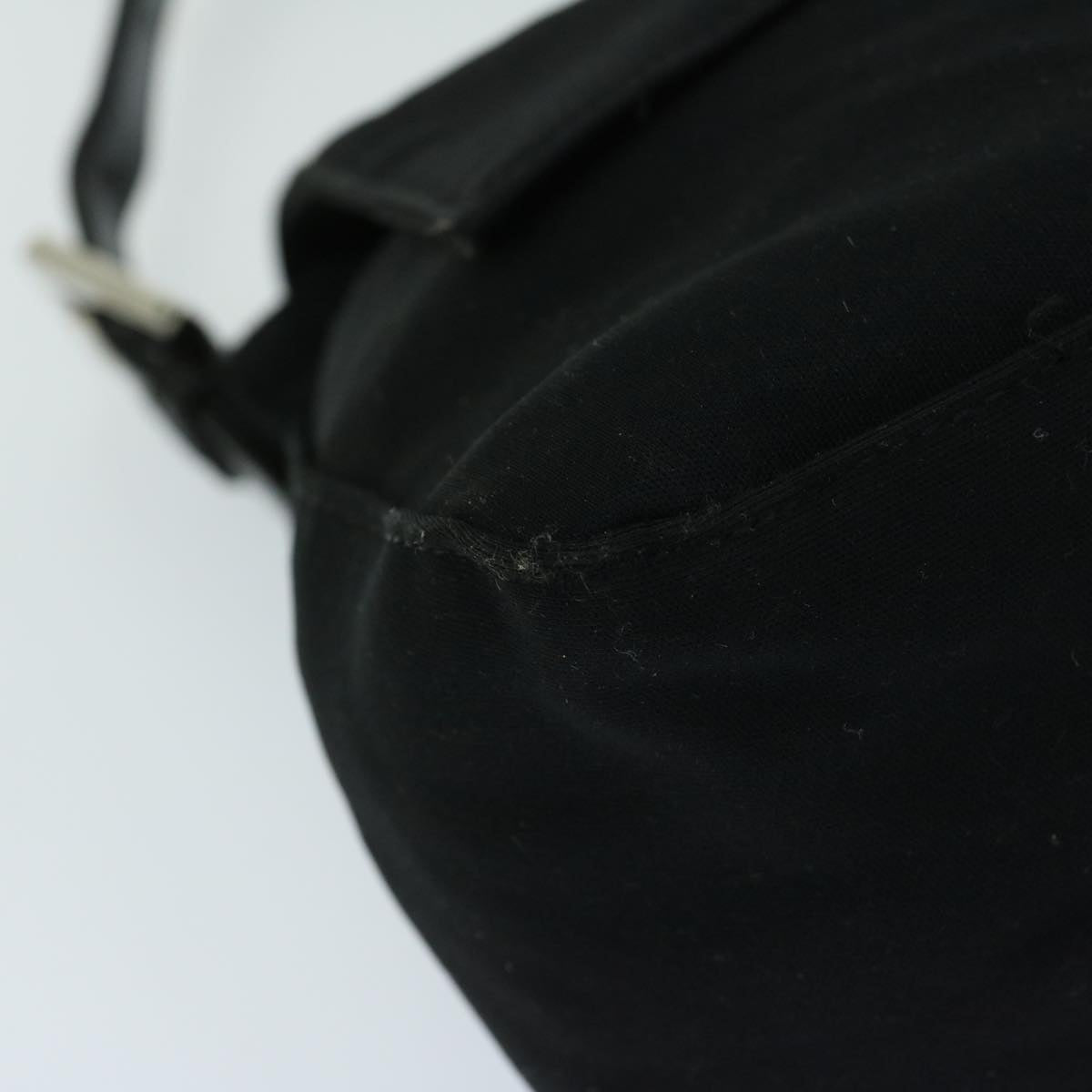 FENDI Mamma Baguette Shoulder Bag Nylon Black yk10749