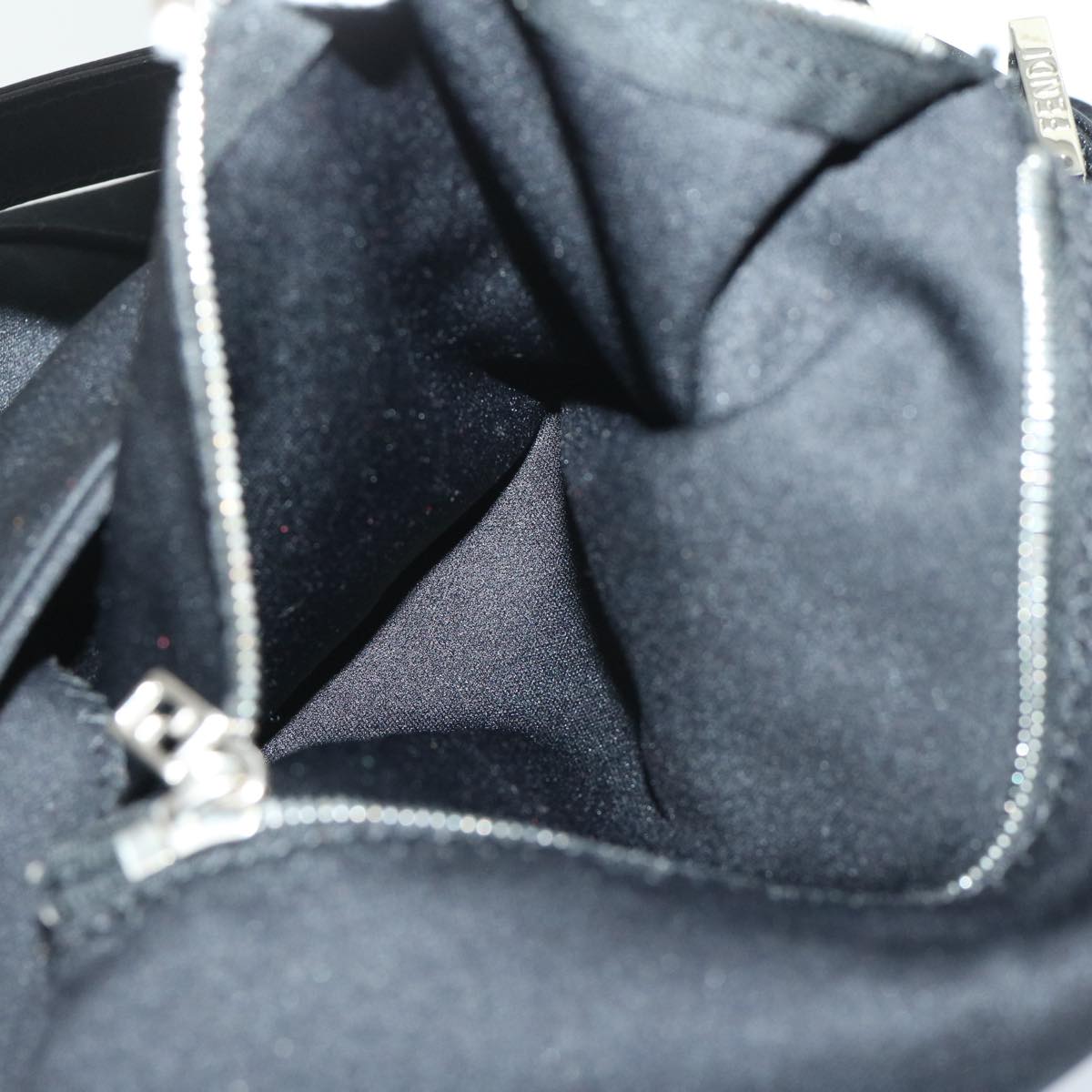 FENDI Mamma Baguette Shoulder Bag Nylon Black yk10749