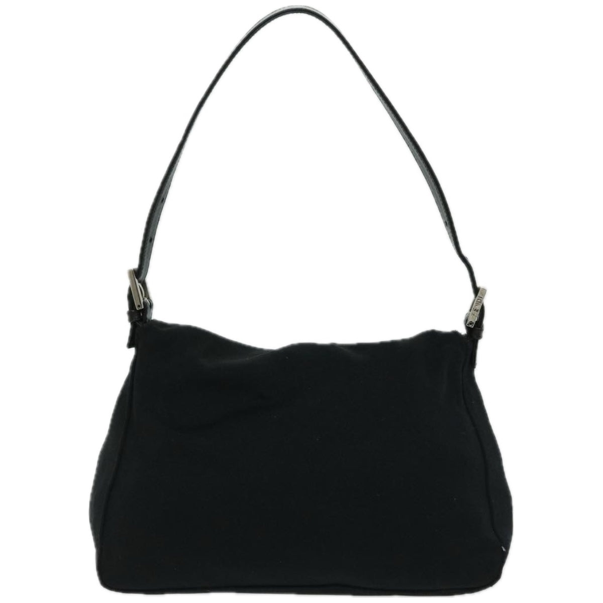 FENDI Mamma Baguette Shoulder Bag Nylon Black yk10749