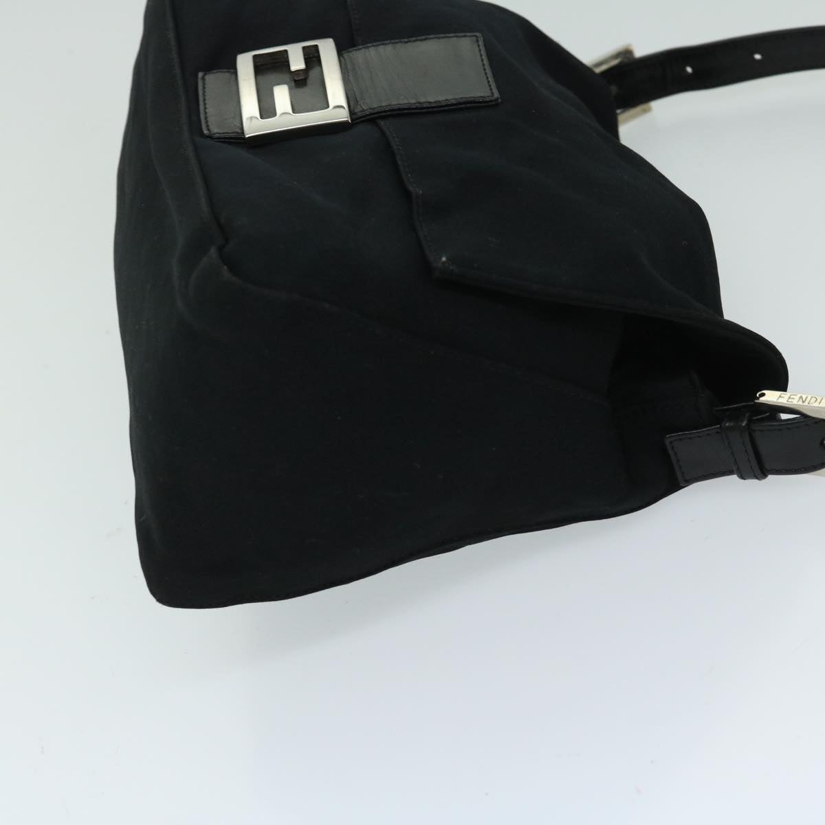 FENDI Mamma Baguette Shoulder Bag Nylon Black yk10749