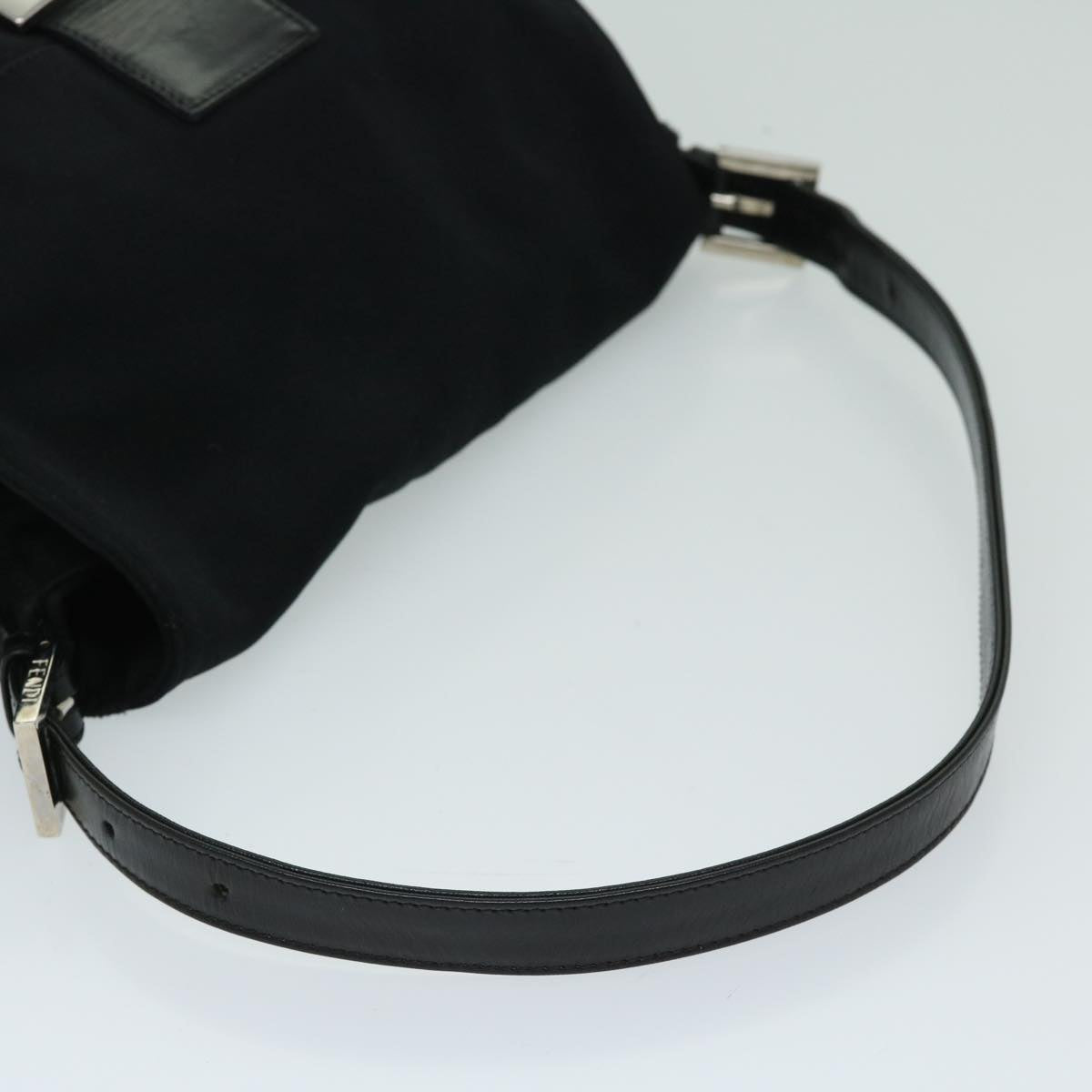 FENDI Mamma Baguette Shoulder Bag Nylon Black yk10749