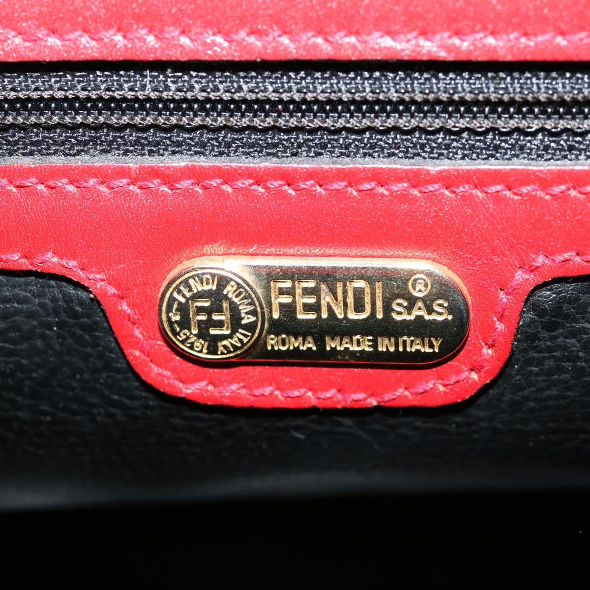 FENDI Shoulder Bag Leather Red yk10770