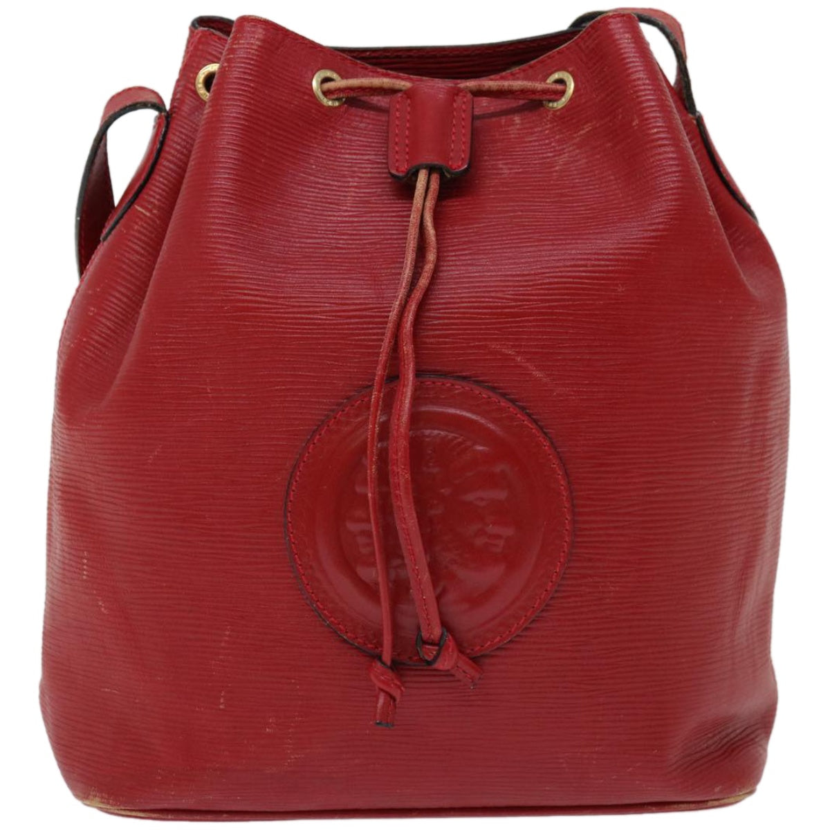 FENDI Shoulder Bag Leather Red yk10770
