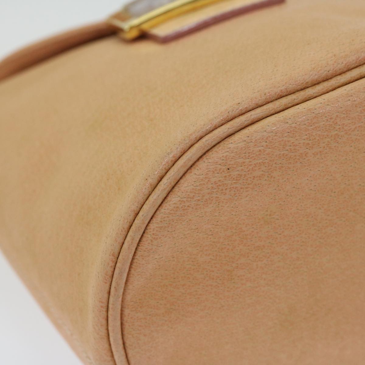 FENDI Mamma Baguette Shoulder Bag Leather Orange yk10805