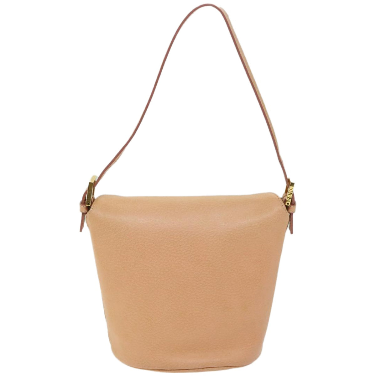 FENDI Mamma Baguette Shoulder Bag Leather Orange yk10805