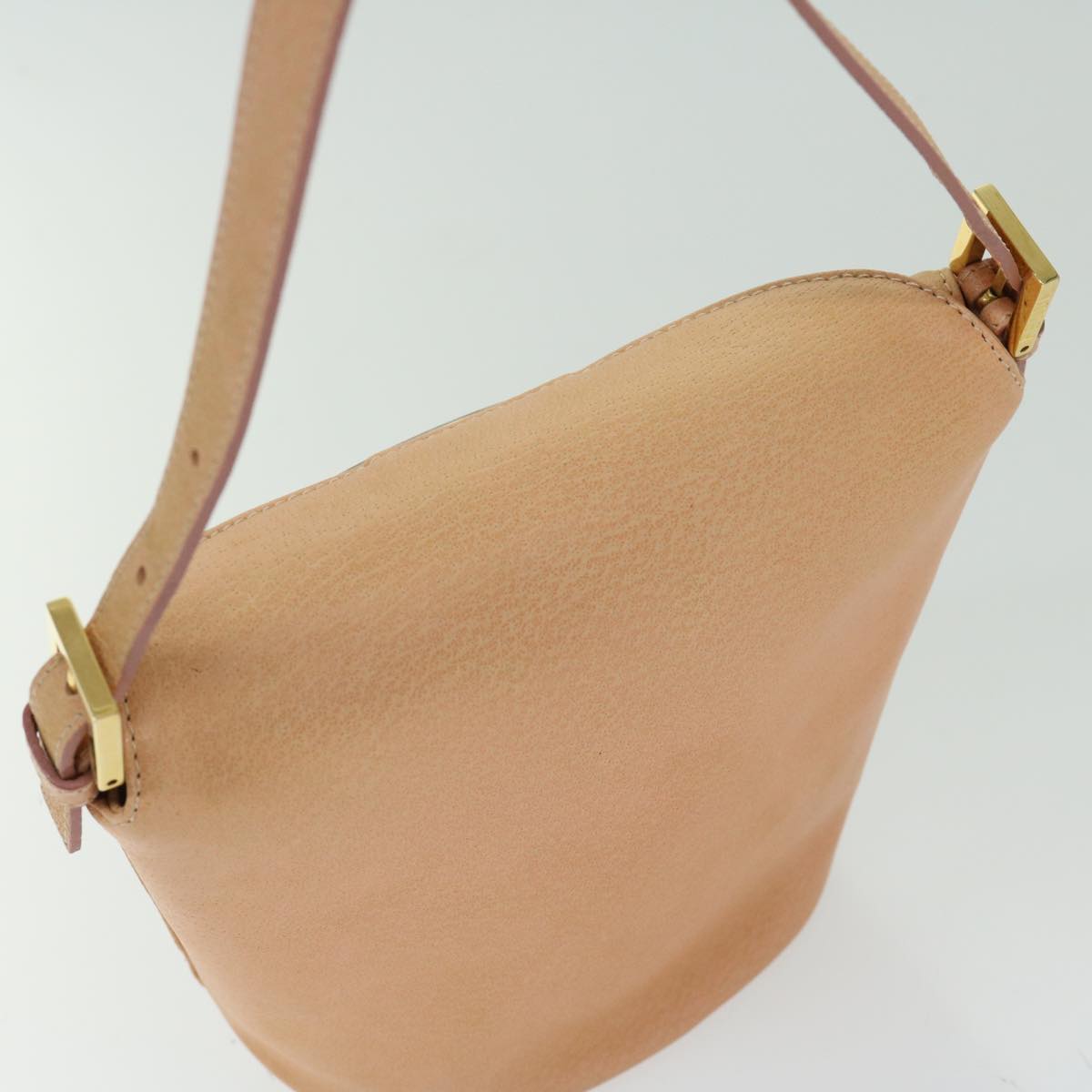 FENDI Mamma Baguette Shoulder Bag Leather Orange yk10805