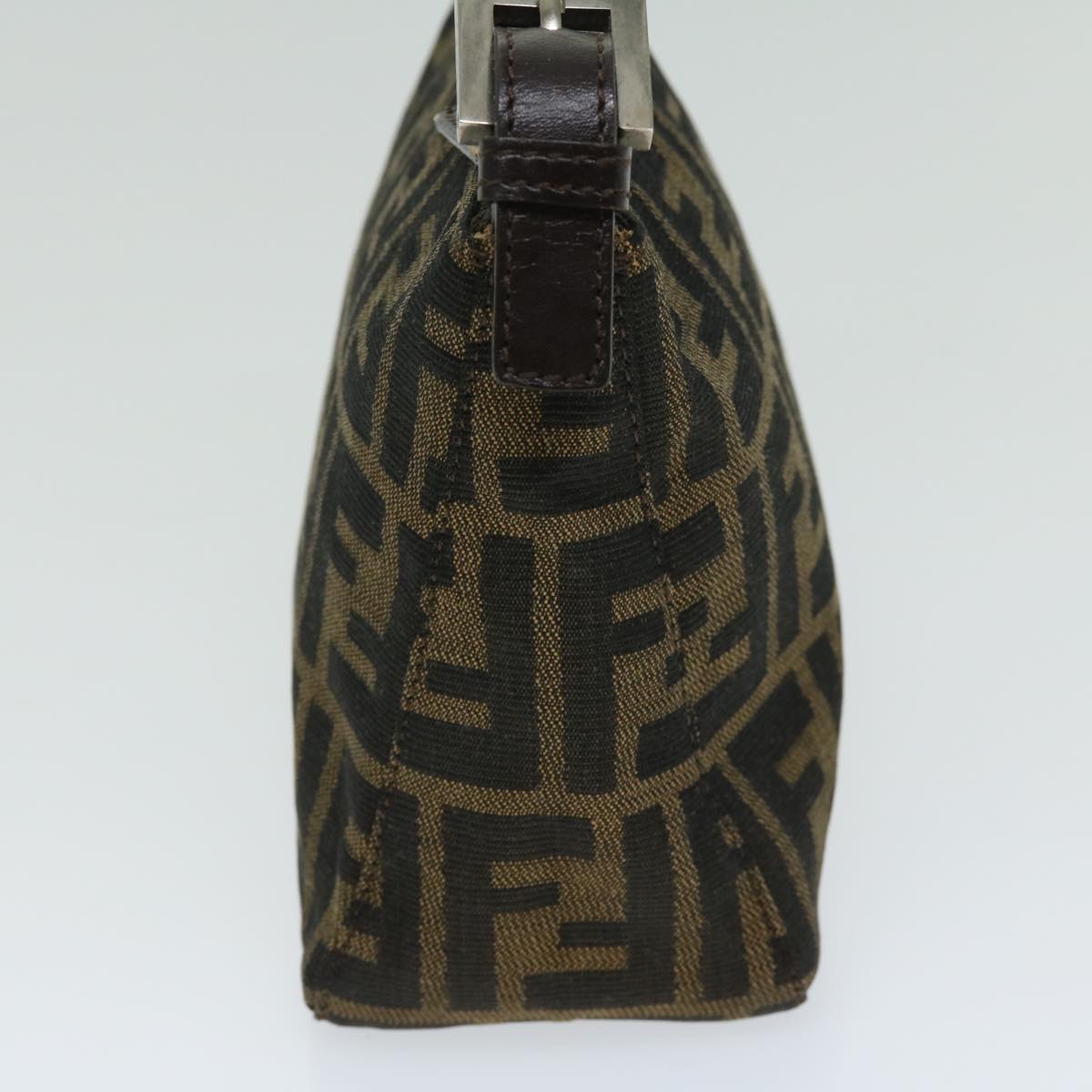 FENDI Zucca Canvas Hand Bag Black Brown yk10821