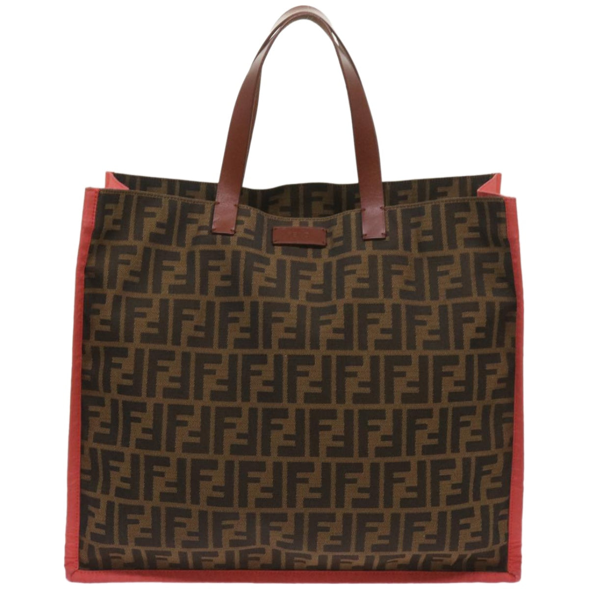 FENDI Zucca Canvas Tote Bag Black Brown yk10891