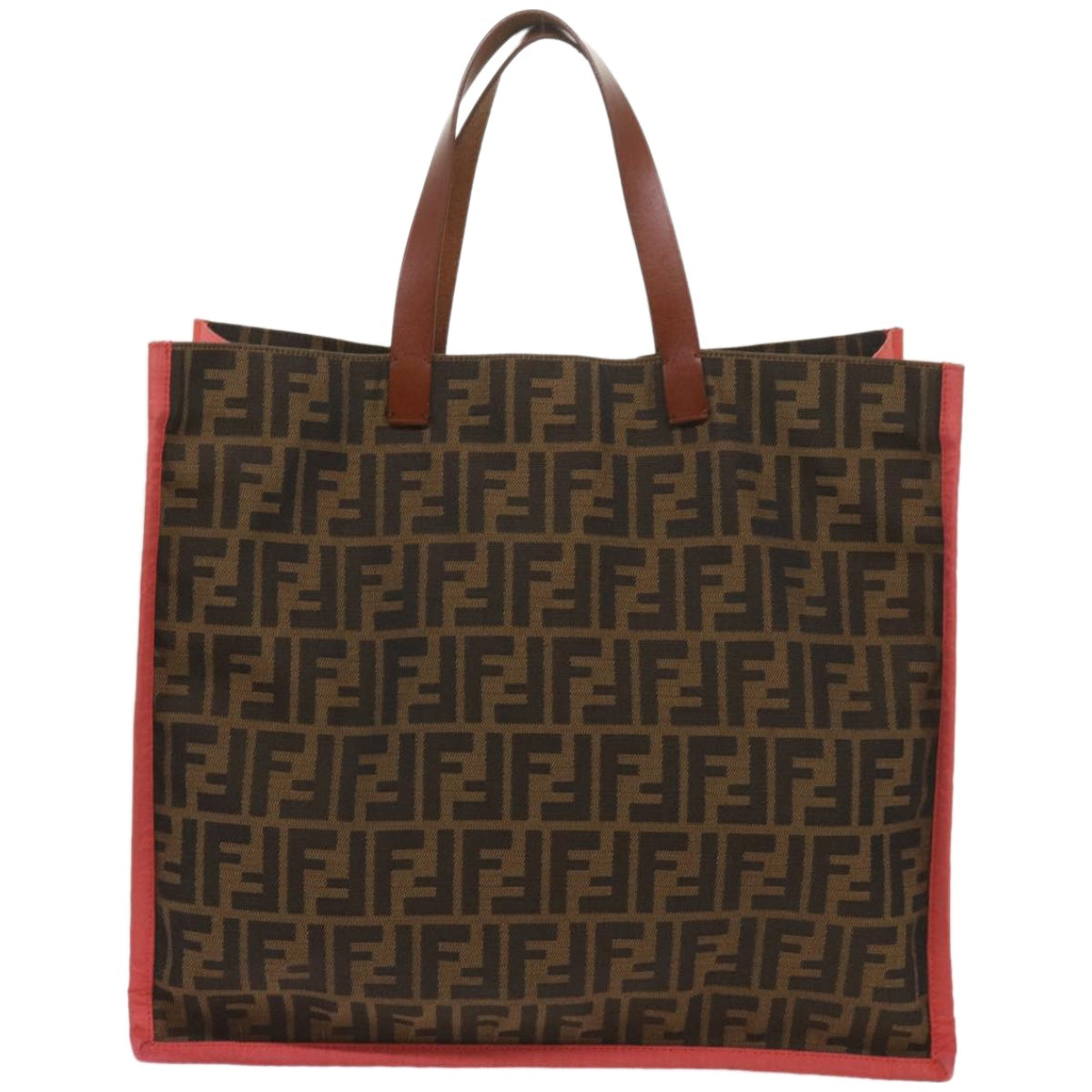 FENDI Zucca Canvas Tote Bag Black Brown yk10891