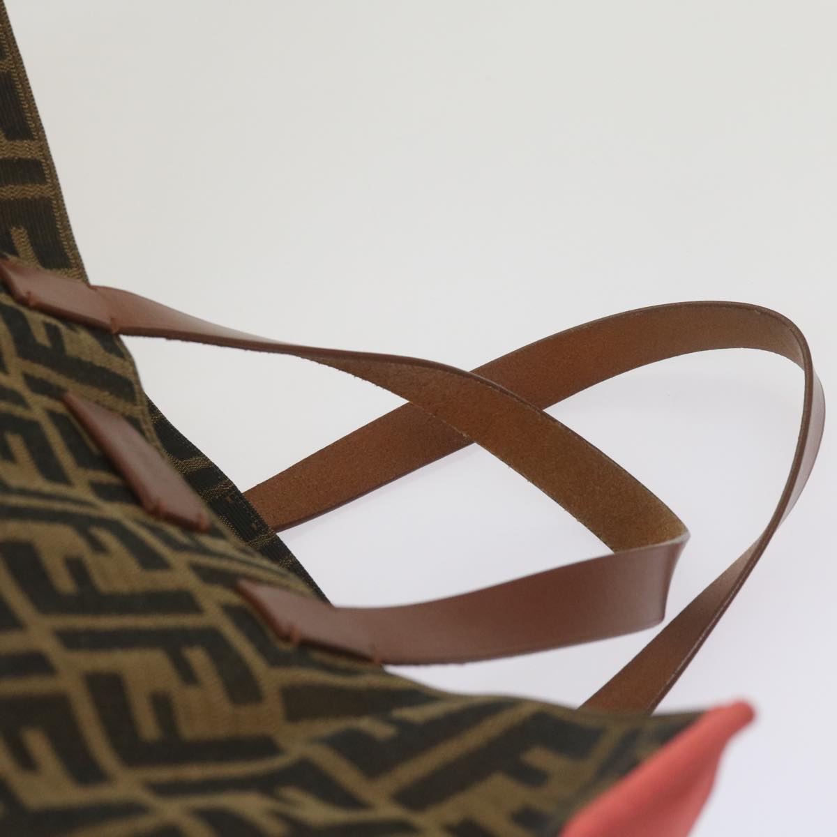 FENDI Zucca Canvas Tote Bag Black Brown yk10891