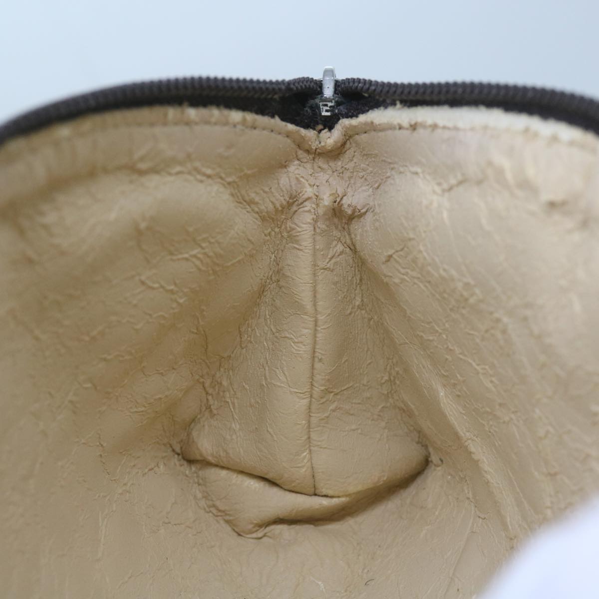 FENDI Zucca Canvas Pouch Brown Black yk10915