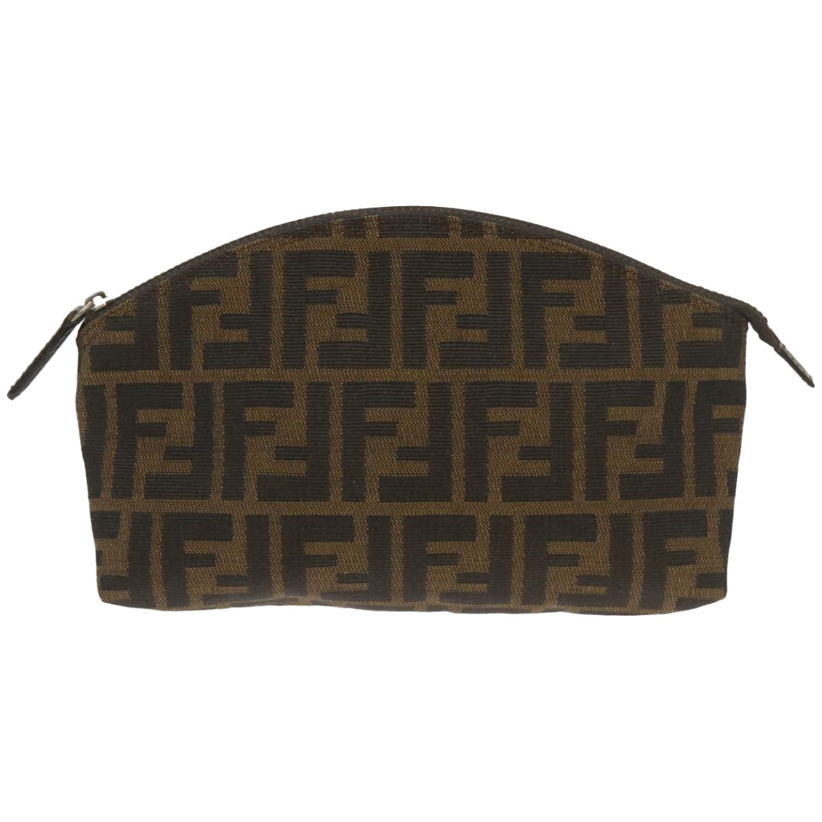 FENDI Zucca Canvas Pouch Brown Black yk10915