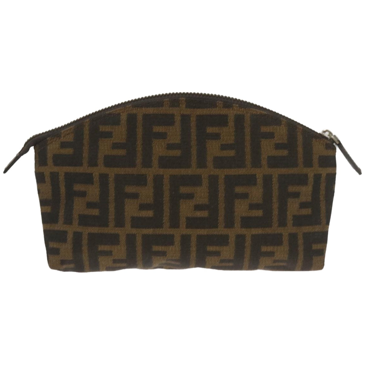 FENDI Zucca Canvas Pouch Brown Black yk10915