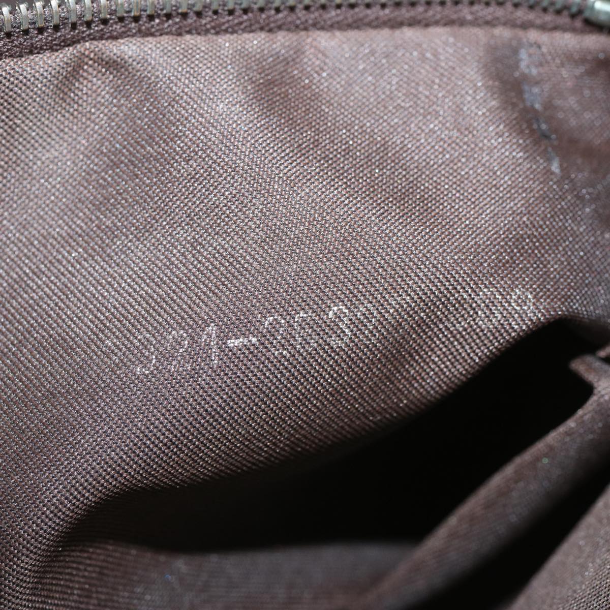 FENDI Zucca Canvas Mamma Baguette Shoulder Bag Black Brown