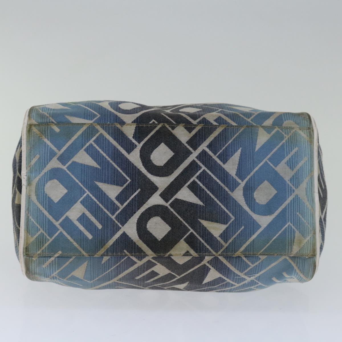 FENDI Mini Boston Bag Canvas Blue yk10944