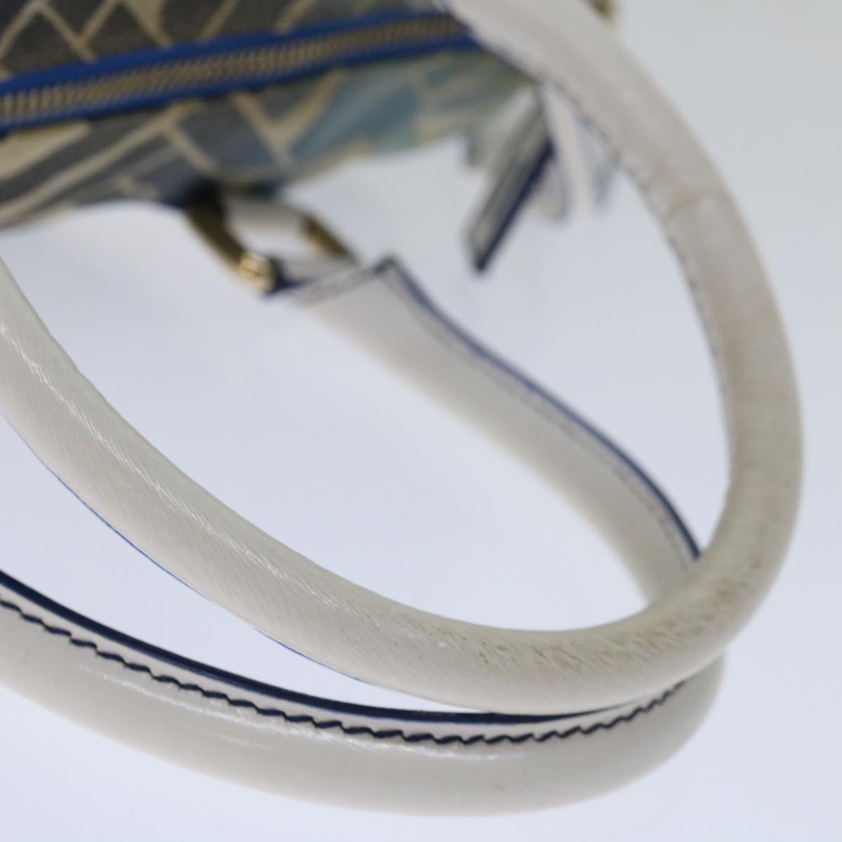 FENDI Mini Boston Bag Canvas Blue yk10944