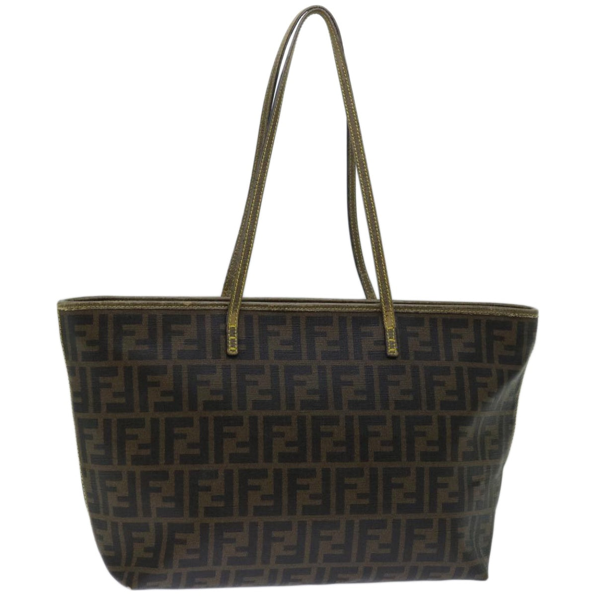 FENDI Zucca Canvas Tote Bag Black Brown yk10957