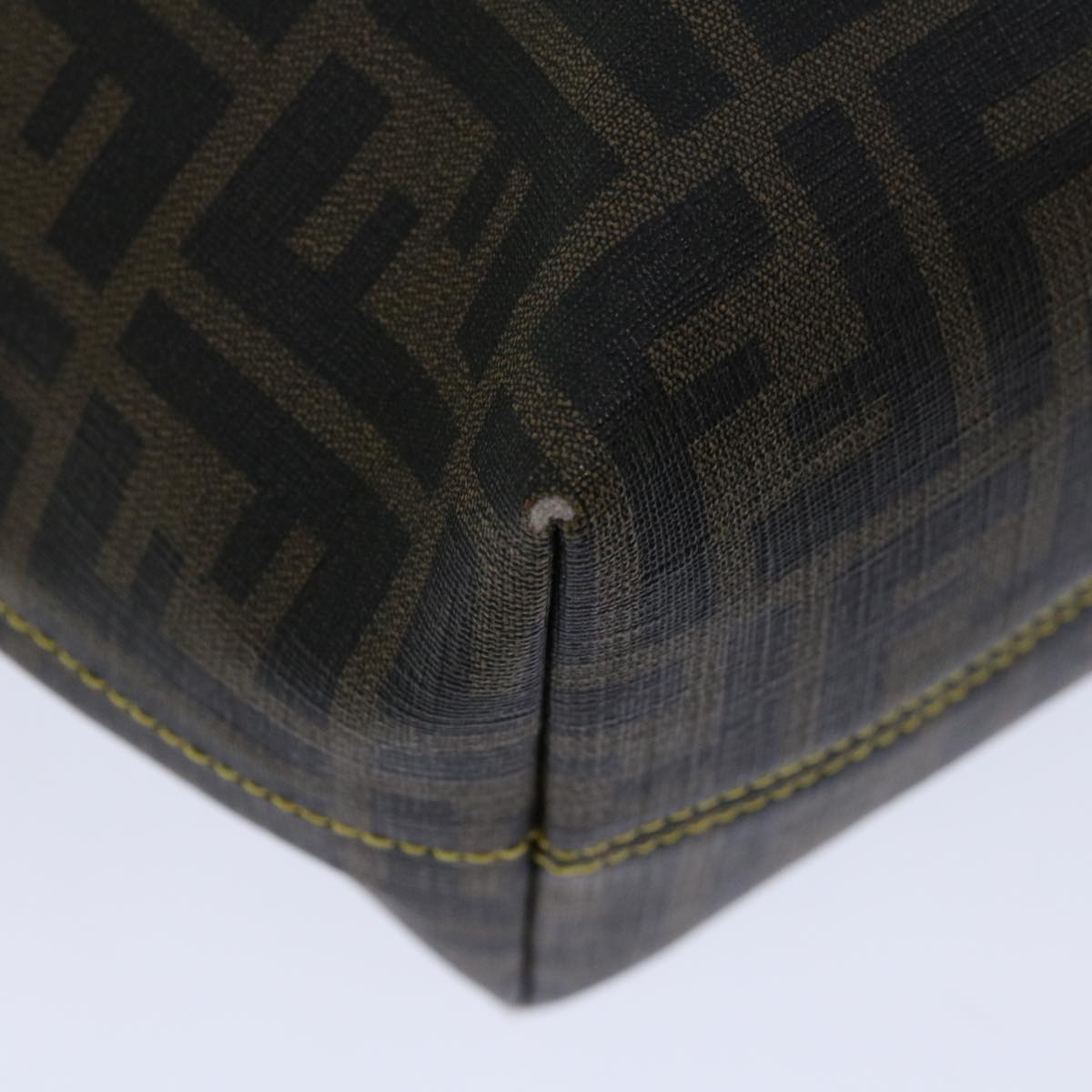 FENDI Zucca Canvas Tote Bag Black Brown yk10957