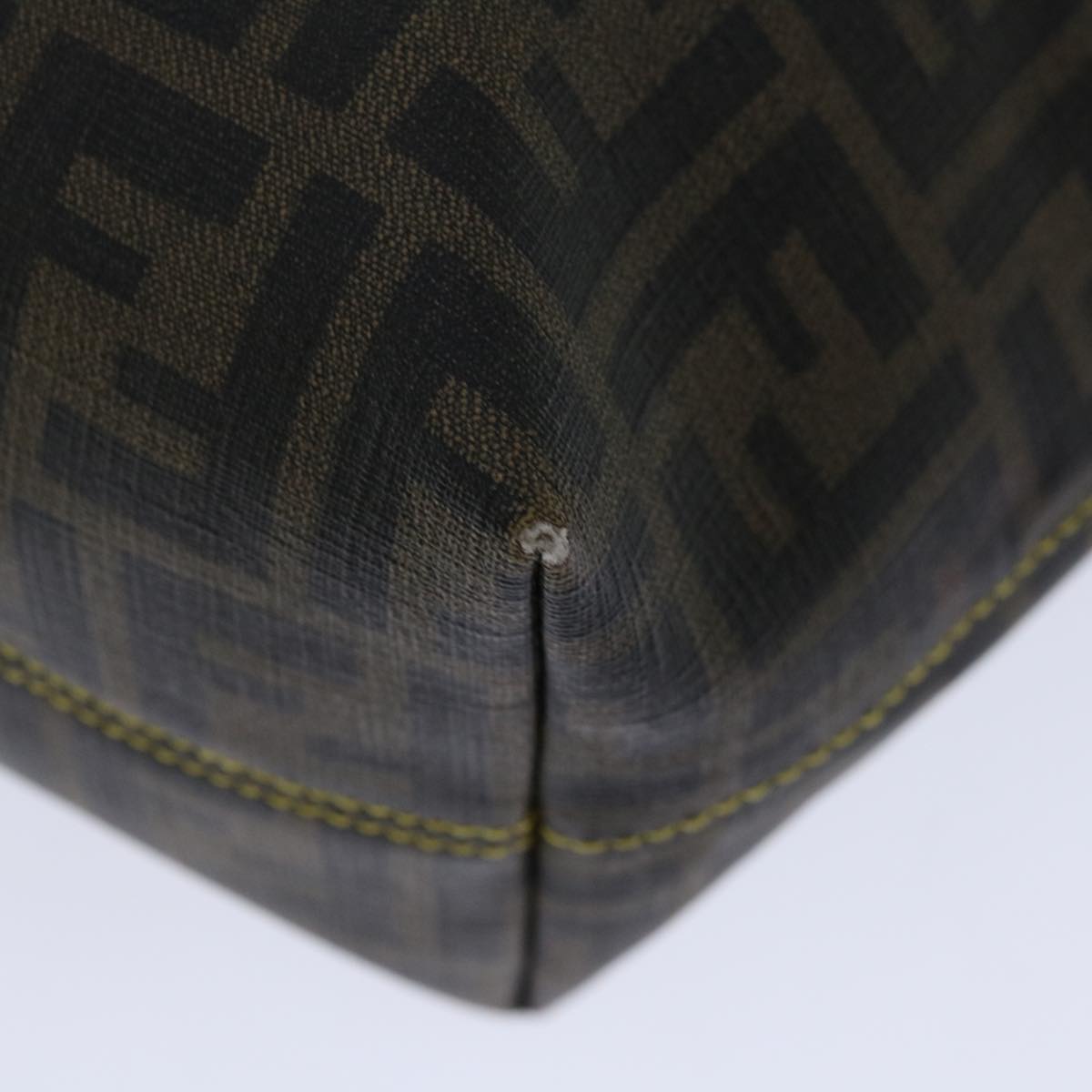 FENDI Zucca Canvas Tote Bag Black Brown yk10957