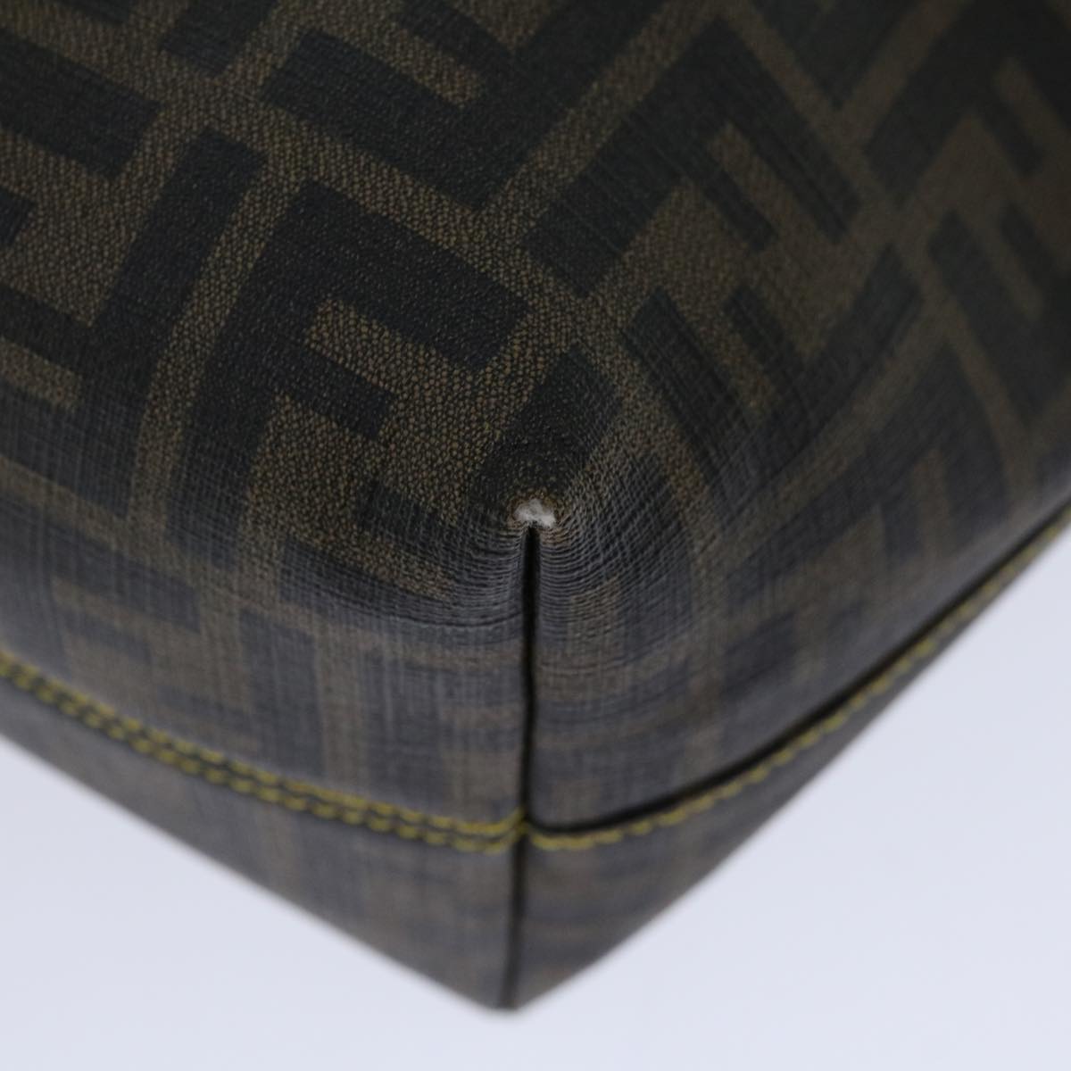 FENDI Zucca Canvas Tote Bag Black Brown yk10957