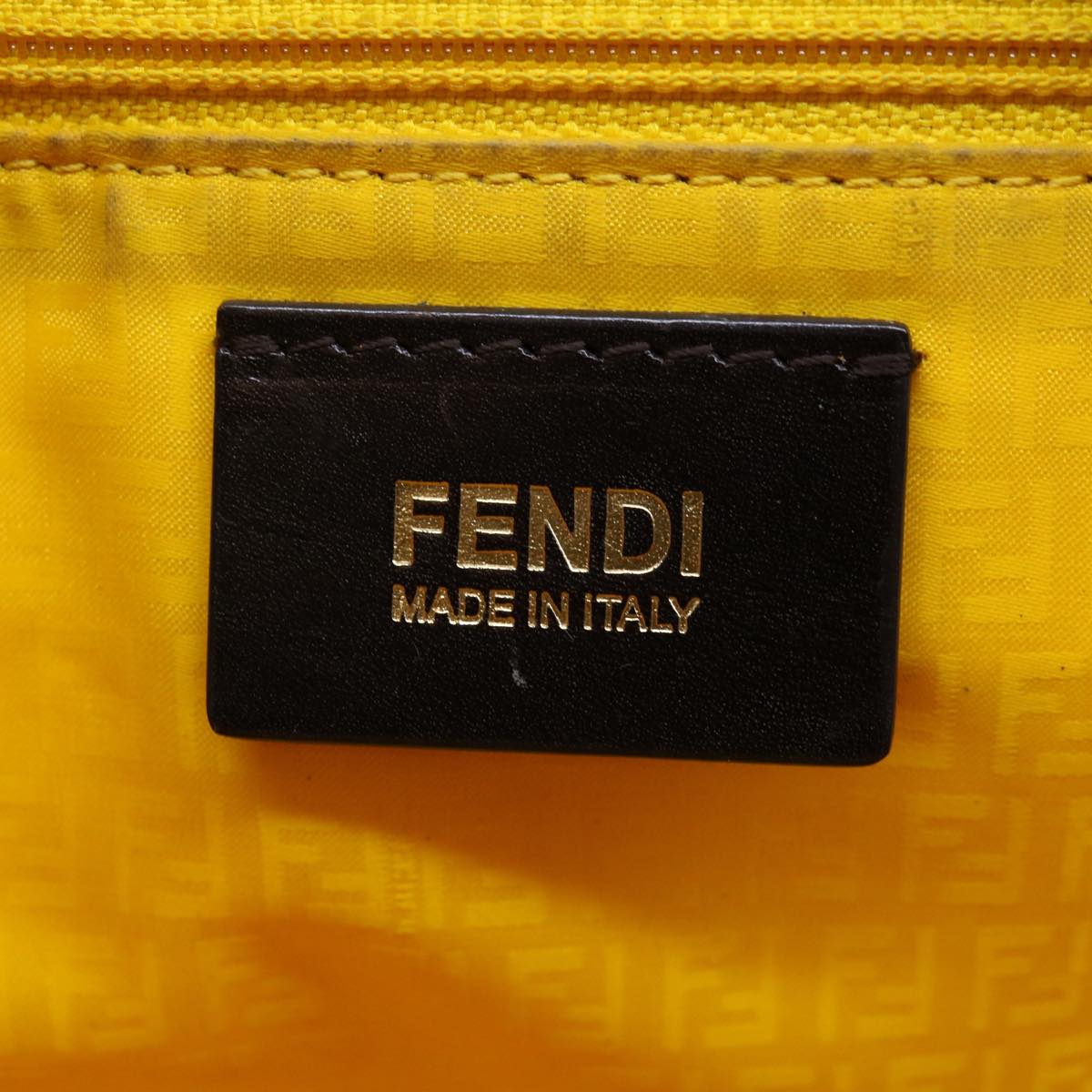 FENDI Zucca Canvas Tote Bag Black Brown yk10957