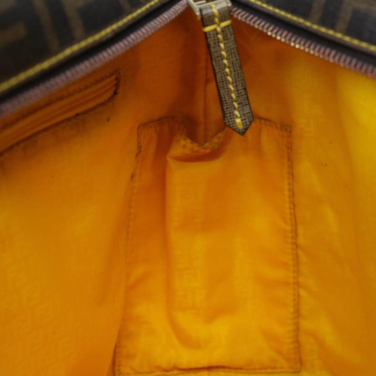 FENDI Zucca Canvas Tote Bag Black Brown yk10957