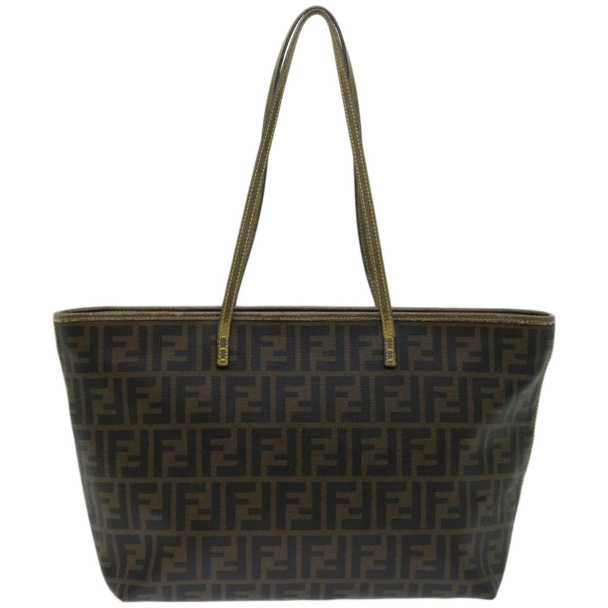 FENDI Zucca Canvas Tote Bag Black Brown yk10957
