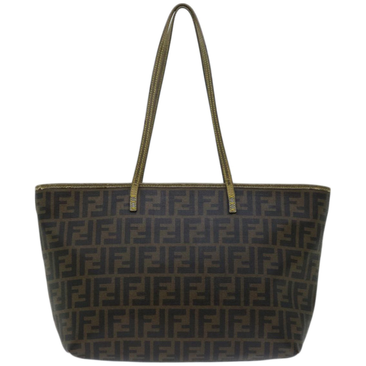 FENDI Zucca Canvas Tote Bag Black Brown yk10957