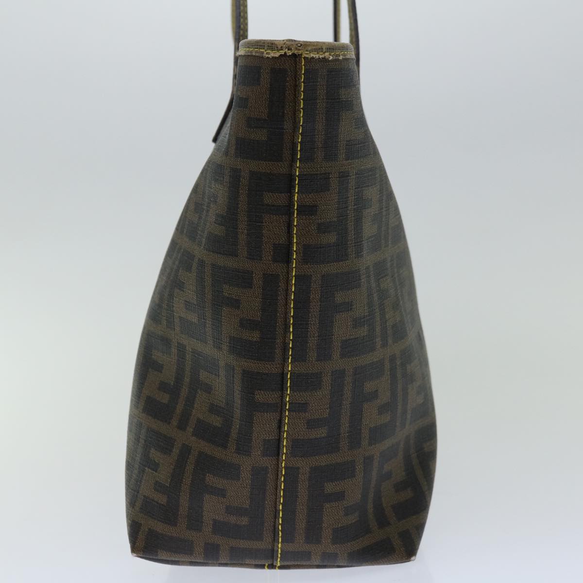 FENDI Zucca Canvas Tote Bag Black Brown yk10957