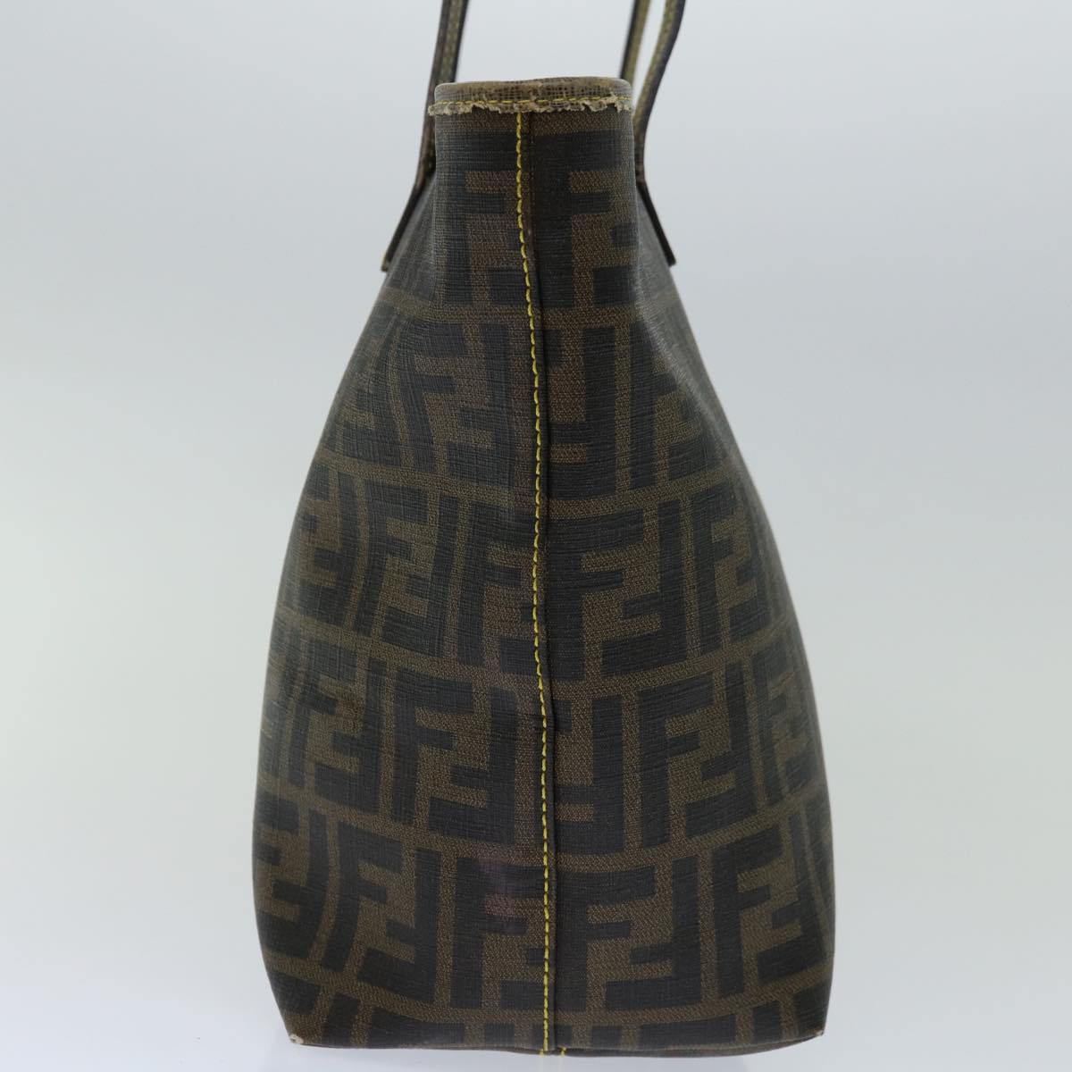FENDI Zucca Canvas Tote Bag Black Brown yk10957