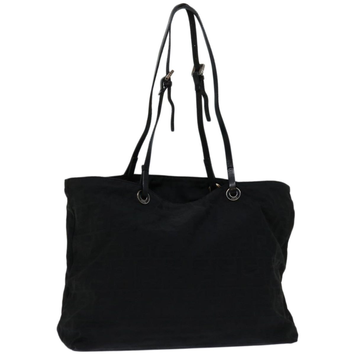 FENDI Zucca Canvas Tote Bag Black yk10976