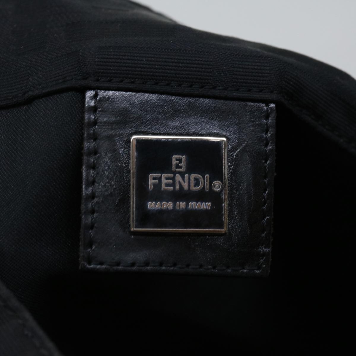 FENDI Zucca Canvas Tote Bag Black yk10976